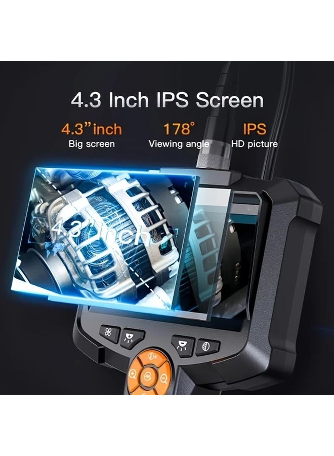 InsKam منظار ثقب محمول ثنائي العدسة 8 مم سلك صلب 39 37 بوصة شاشة IPS شحن USB - Image 3